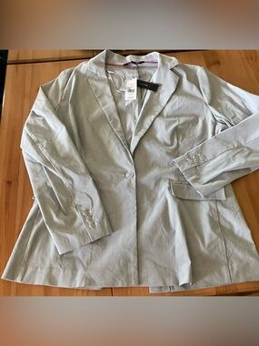 NWT IMNYC Isaac Mizrahi Women’s Single-Button Blazer Notch Collar Size XL Modele